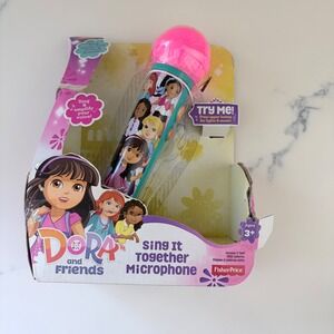 Fisher-Price Dora and Friends Sing It Together Microphone Toy BHT49 Pink Teal